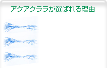 アクアクララが選ばれる理由