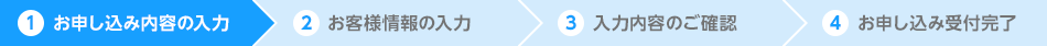 Step1:お申し込み内容の入力